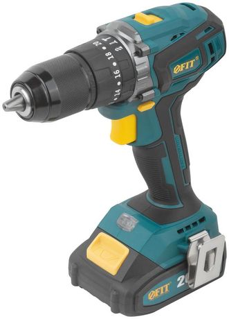 Нм 2 Li-Ion 2,0 Ач 1 ч. бесщеточный резиновая накладка кейс - 79903 Дрель-Шуруповерт аккумуляторная 20 В 0-400/1600 об/мин 55 РОС