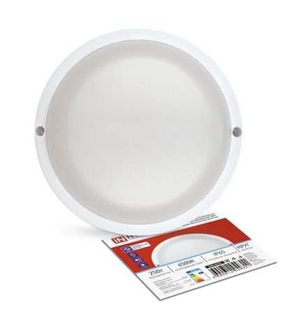 Светильник светодиодный герметичный СПП ОAД-2565-КРУГ 25Вт 6500К 2250Лм с оптико-акустическим датчиком IP65 175мм IN HOME - 4690612049311