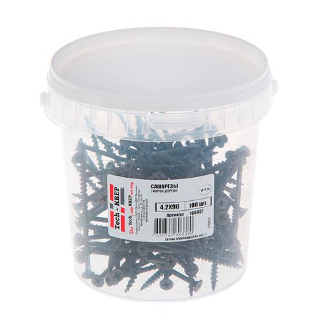 Саморез гипсокартон-дерево 4.2х90 (ведро) (уп.100шт)Tech-Krep/Zitar 100087