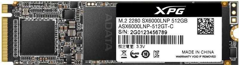 Накопитель твердотельный ASX6000LNP-512GT-C 512GB SSD SX6000 Lite m.2 PCIe 2280 ADATA 1000504309 A-DATA