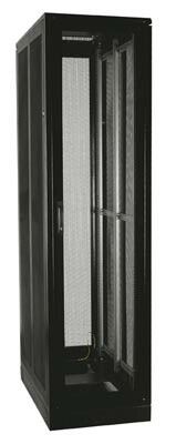Шкаф напольный WZ-IT-188060-69AA-2-161-FP 19",18U,896х800х600мм,дв.стекл. с бок.вст.,сзади укороч.дв.+ф.панель 3Uчерн.(RAL9005)разобр. | 412066 Zpas