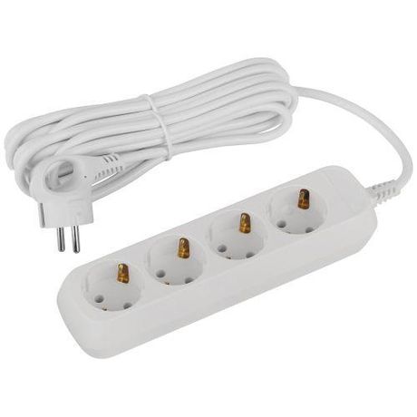 Удлинитель электрический ЭРА UDL-16-450-E Greenline 4 розетки с заземлением 5м ПВС 3x1мм2 | Б0065062