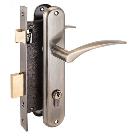 Замок врезной АЛЛЮР 0211 AB ст.бронза с/руч - 1022 ПТК