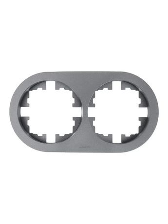 Рамка 2-м OSEN горизонт. круглая сер. матов. LEZARD 744-7400-147