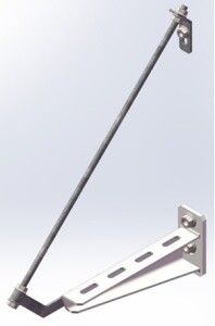 Кронштейн для консоли поддерживающий 135 град. многоуровневый, толщ. 3,0 мм, Сендзимир цинк, 055405 | ККП-135-3,0-СЦ Ostec