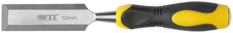 Стамеска профи CrV двухцветная прорезиненная ручка 32мм FIT 43184 РОС