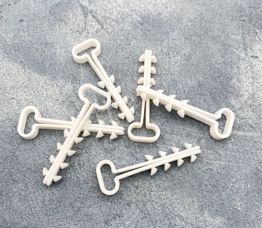 Дюбель-хомуты для плоских проводов 5х8 бел - PLP5-8DH4NL Мир хомутов