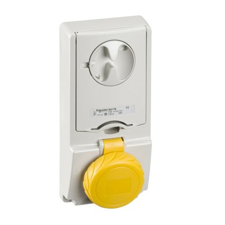 Розетка UNIKA 16А 2P-E 100-130В без защ. IP65 SchE 82178 APC