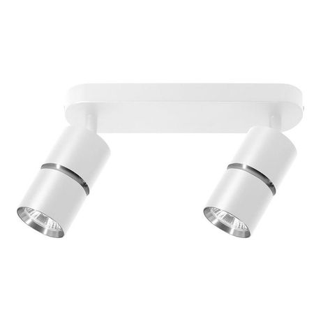 Светильник ДБО 2хGU10 без ламп наклонный белый хром - ML1862 48644 FERON