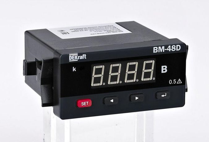 Амперметр цифровой 96x48мм однофазный, вход 5А, выход RS485, LED-дисплей АМ-48D | 50326DEK DEKraft APC