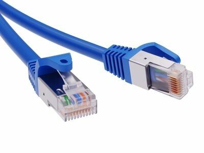 Патч-корд экранированный CAT5E F/UTP 4х2, LSZH, синий, 0.5м | RN5EFU4505BL DKC ДКС