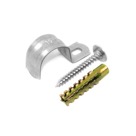 Комплекты для крепления ОКЛ с использованием самореза, дюбеля и скобы СМО 12-13 (100 шт) | PR08.4993 Промрукав Строитель