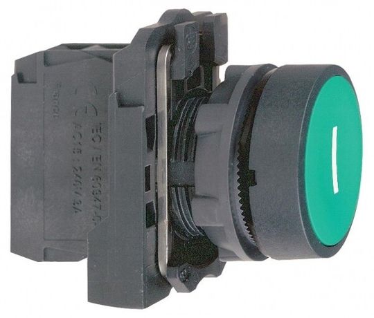 Кнопка зеленая без фиксации 22 мм 1 НО - XB5AA3311 Schneider Electric