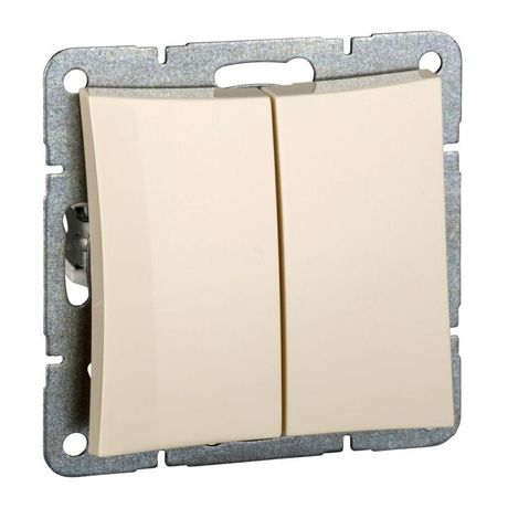 Выключатель 2-кл. СП Дуэт 10А IP20 с индикацией механизм беж. SchE WDE000253 APC