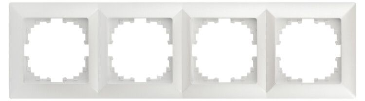Рамка для розеток и выключателей Intro Solo 4-504-06 на 4 поста, СУ, перламутр | Б0053997 ЭРА