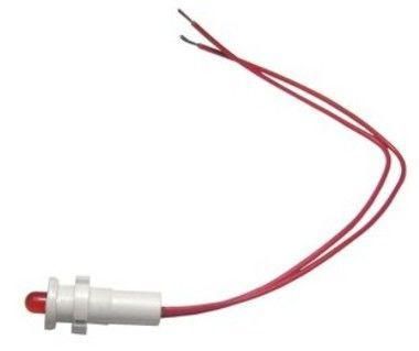 Лампа светодиодная СКЛ-17.1А-К-2-220 выводы гибкие под пайку 220В 50Гц/пост. диаметр посадочного отверстия 8мм УХЛ2.1 красн. Реле и Автоматика A8021-80060265