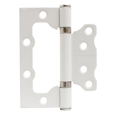 Петля накладная без врезки 100х75 2BB W БЛИСТЕР 2.5мм матов бел (уп.2шт) Аллюр 14 530