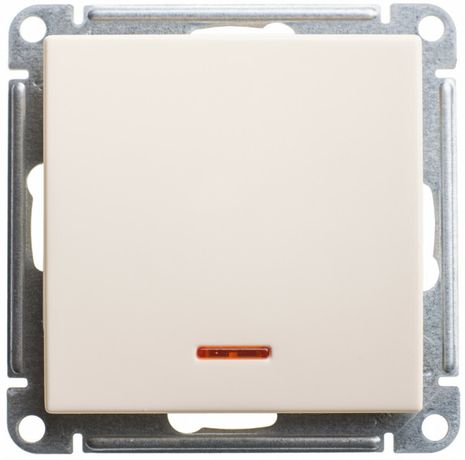 Переключатель проходной 1-кл. СП W59 10А IP20 10AX с подсветкой механизм сл. кость SE VS610-157-2-86 APC