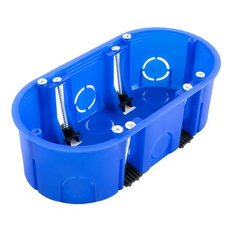 Коробка установочная двухместная ГСК безгалогенная (HF) 140х68х46 (94шт/кор) IP20 | 80-0620 Промрукав Строитель