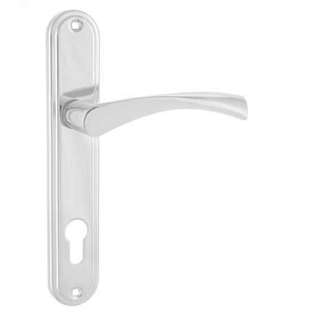 Ручка на планке под замок и цилиндровый механизм (комплект), АЛЛЮР 103-1 85мм CP хром - 12442 ПТК