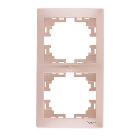 Рамка 2-м Mira вертикал. жемчуж./бел. перламутр. LEZARD 701-3000-152