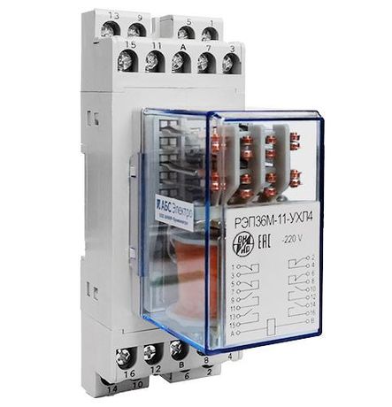 Реле промежуточное РЭП-36М-21 220В/230В 50Гц 8/0 зад. пр. ВНИИР A8120-82694468