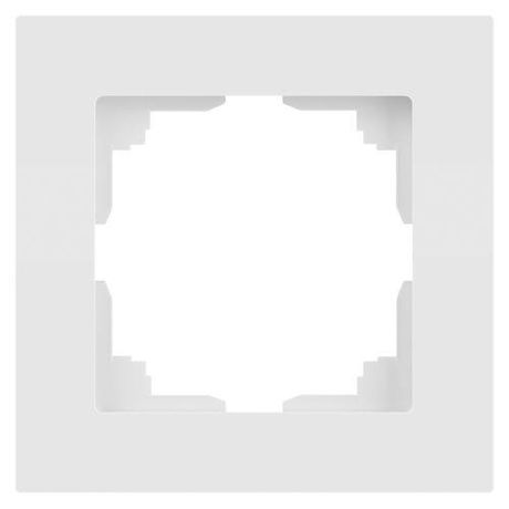 Рамка для розеток и выключателей Intro Accent 6-501-01М на 1 пост, СУ, белый матовый | Б0063730 ЭРА