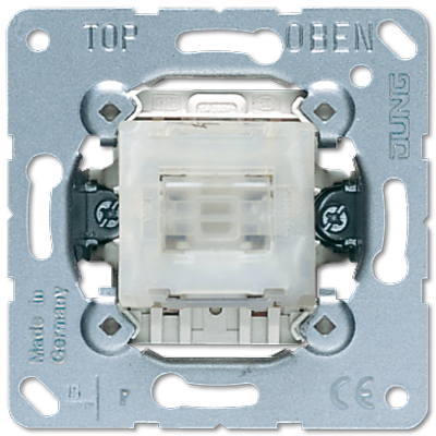 Выключатель самовозвратный 1-клавишный (2-полюсный). Механизм. 10A 250V - 502TU JUNG