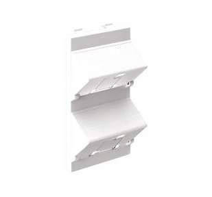 Плата наклонная защ. шторки на 2-мод. MD (RJ45 оптоволокно) CIMA-модуль 52х108мм бел. Simon Connect S80B-9