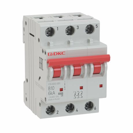 Выключатель автоматический трехполюсный YON MD63-3C4-10 10kA | DKC ДКС DKC арт. MD63-3C4-10