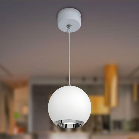 Светильник подвесной (подвес) PL32 WH/CH MR16 GU10 потолочный круг белый, хром | Б0061379 ЭРА