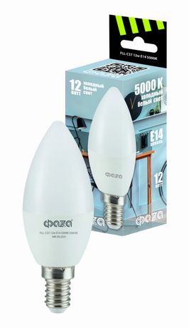 Лампа светодиодная FLL- C37 12w E14 5000K 230/50 ФАZA | .5038530 Jazzway