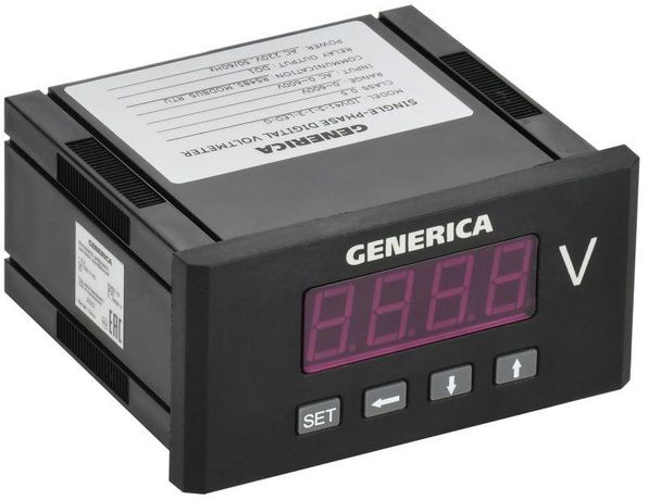 Вольтметр цифровой щитовой однофазный DO RS-485 48х96мм LED | IDV41-5-1-3-LED-G GENERICA IEK