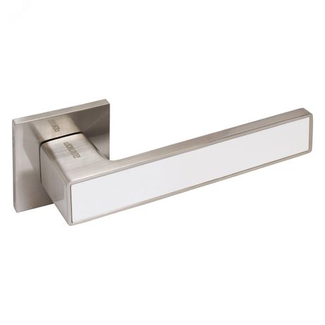 Комплект ручек АЛЛЮР АРТ ЛАНА SN/W (86811) матникель/белый ЗАЩИТПЛЕНКА - 13797 ПТК