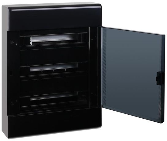 Щиток Тусо открытая проводка на 54 модуля с дверцей 648х468х116мм черн. Ruvinil 68054Ч TYCO