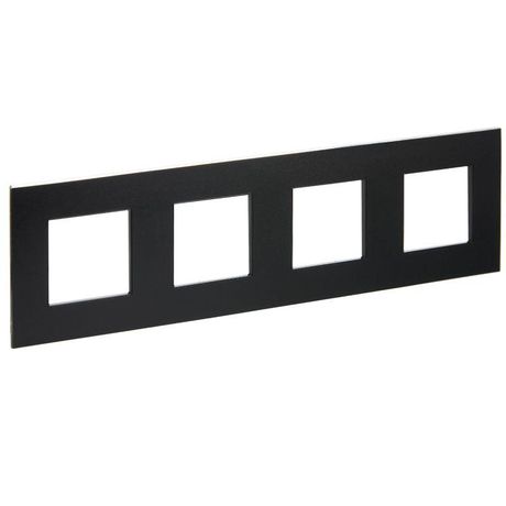 Рамка 4-м SKANDY SK-F34Bl металл черн. IEK SK-M42-M-K02