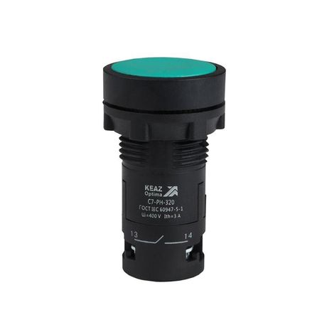 Кнопка с фиксацией OptiSignal Compact D22 C7-PH-320 зеленая 2НО XB7NH33 - 362080 КЭАЗ