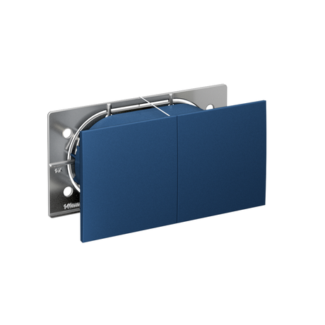 Розетка 2-м. AtlasDesign 16А с заземл. защ. шторки со сдвижн. крышкой в сборе аквамарин SE ATN001128 APC