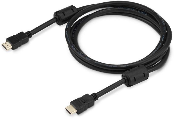 Кабель аудио-видео HDMI 1.4 (m)/HDMI (m) 1.8м. феррит.кольца черн. (HDMI-19M/19M-1.8M-MG) BURO 817219