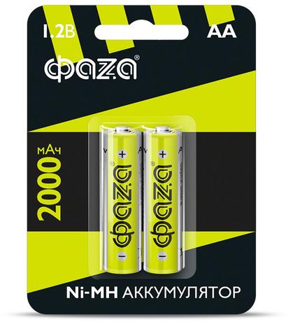 Аккумуляторная батарея AA 2000мАч Ni-MH BL-2 | 5002975 ФАZА ФАЗА .4895205002975