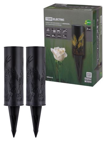 Набор светильников СС "Колосок" на солнечных батареях, сталь, 6х27 cм, 2 шт, | SQ0330-0109 TDM