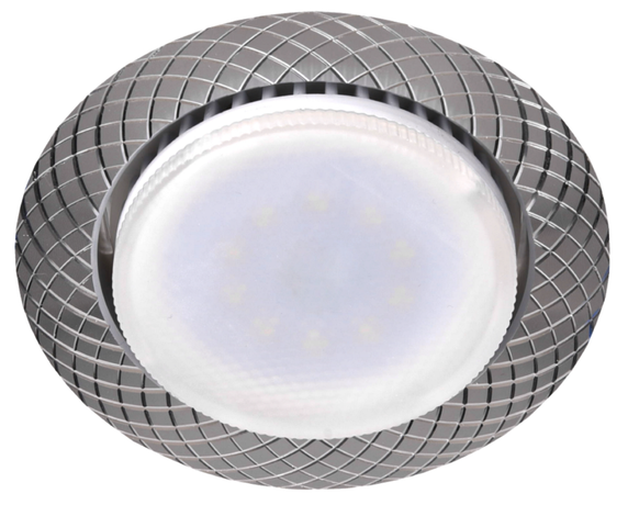 Светильник встраиваемый точечный под лампу GX53 KL 76 AL/SL /1 Gx53,220V, 13W, серебро (50/1000) | Б0048961 ЭРА