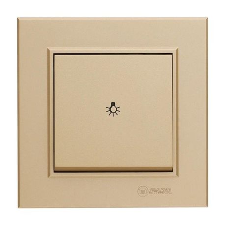 Кнопка таймера 1-кл. СП Karea 10А IP20 латунь Makel 56057004