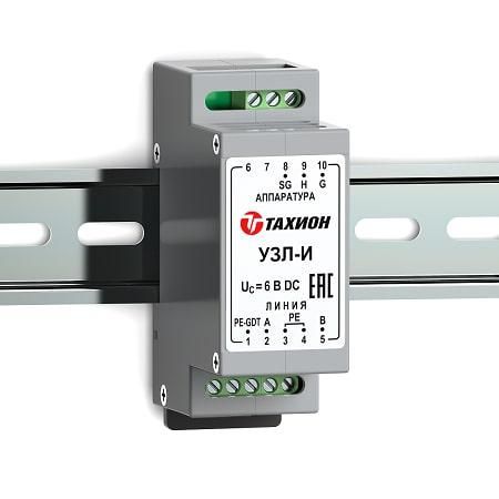 Двухканальное устройство защиты оборудования для двухпроводных устройств интерфейса, с подачей питания 30VDC, -55° - +80°С, IP20, 92х74,5х36мм, на DIN-рейку (УЗИП, грозозащита) 20176 Тахион УЗЛ-И2-30/5