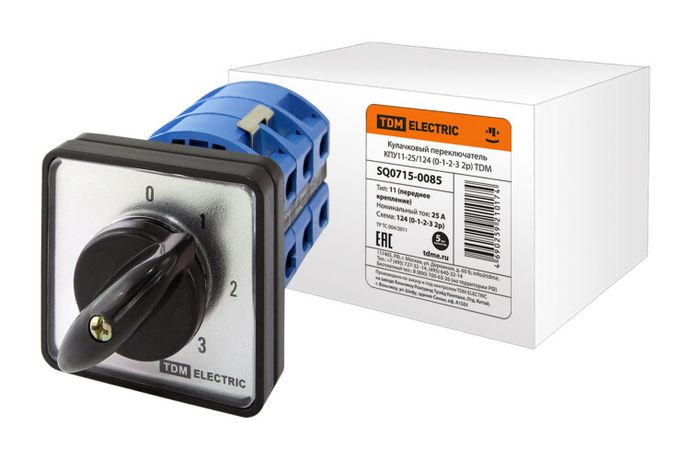 Кулачковый переключатель КПУ11-25/124 (0-1-2-3 2р) | SQ0715-0085 TDM