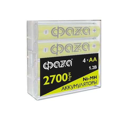 Аккумуляторная батарея AA 2700мАч Ni-MH Box-4 | .5059726 ФАZA ФАЗА
