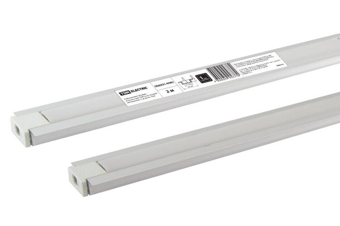 Алюминиевый профиль встраиваемый 2206 (2 м), матовый рассеиватель, 2 заглушки | SQ0331-0482 TDM