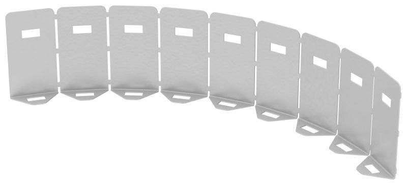 Перегородка разделительная 80мм универс. горизонт. для аксессуаров RAL 9016 IEK CRP02-0-080-9016