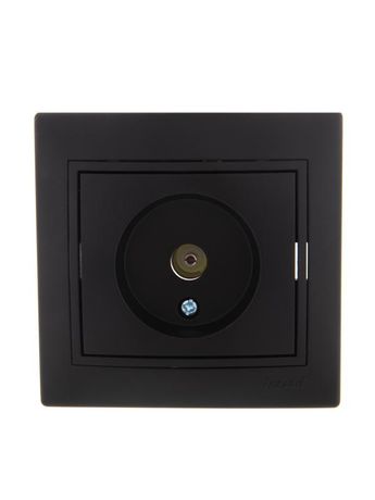 Розетка телевизионная оконечная TV Mira со вставкой черн. бархат LEZARD 701-4242-130