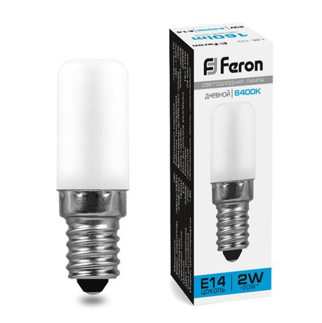 Лампа светодиодная LB-10 (2W) 230V E14 6400K для холодильника | 25988 FERON